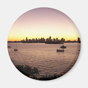 Sunset Over Miami Magnet