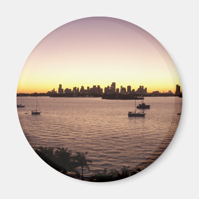 Sunset Over Miami Magnet (Front)