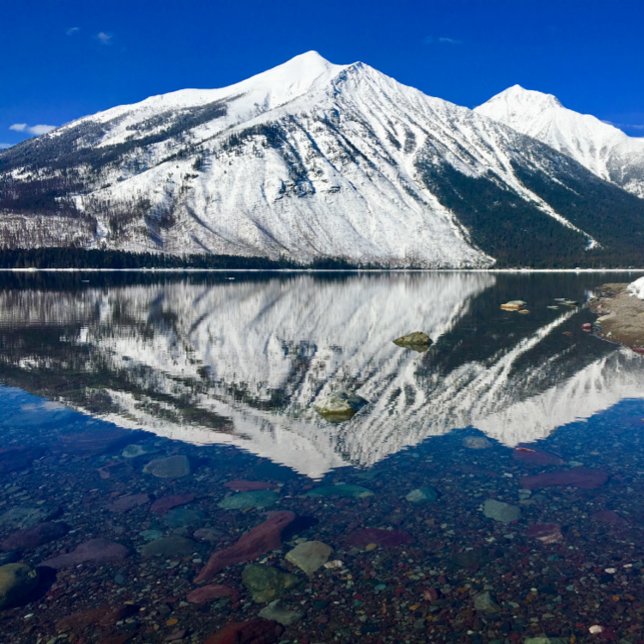 Sunset over Montana Note Card (Spring in Glacier National Park)
