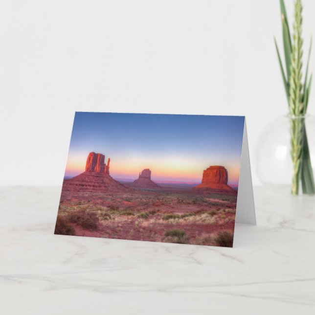 Sunset Over Monument Valley Arizona Card (Front)