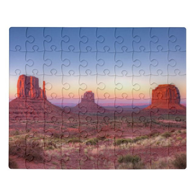 Sunset Over Monument Valley Arizona Jigsaw Puzzle (Puzzle Horizontal)