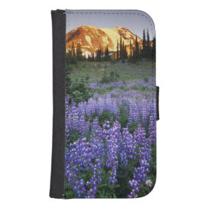 Sunset over Mt. Adams and a sub-alpine meadow Phone Wallet