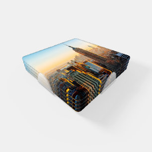 Sunset Over New York Coaster Set