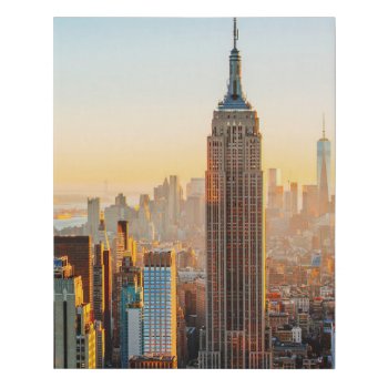 Sunset Over New York Faux Canvas Print by iconicnewyork at Zazzle