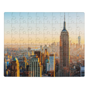 Sunset Over New York Jigsaw Puzzle