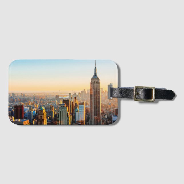Sunset Over New York Luggage Tag (Front Horizontal)
