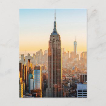 Sunset Over New York Postcard by iconicnewyork at Zazzle