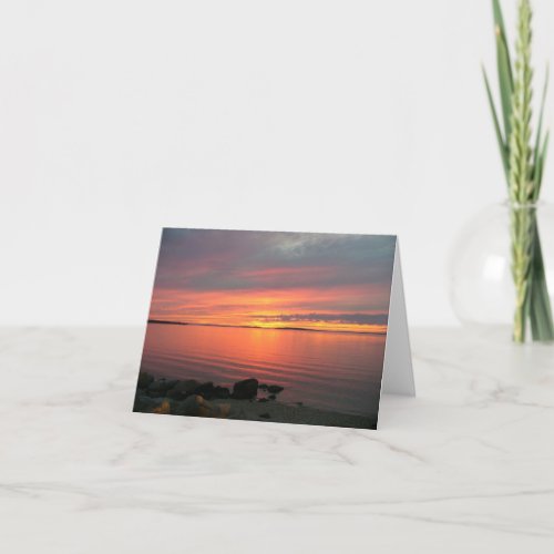 Sunset Over Noyac Bay Thank You Card