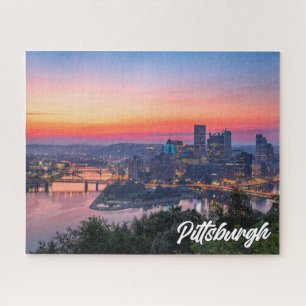 Sunset Over Pittsburgh, Pennsylvania Jigsaw Puzzle