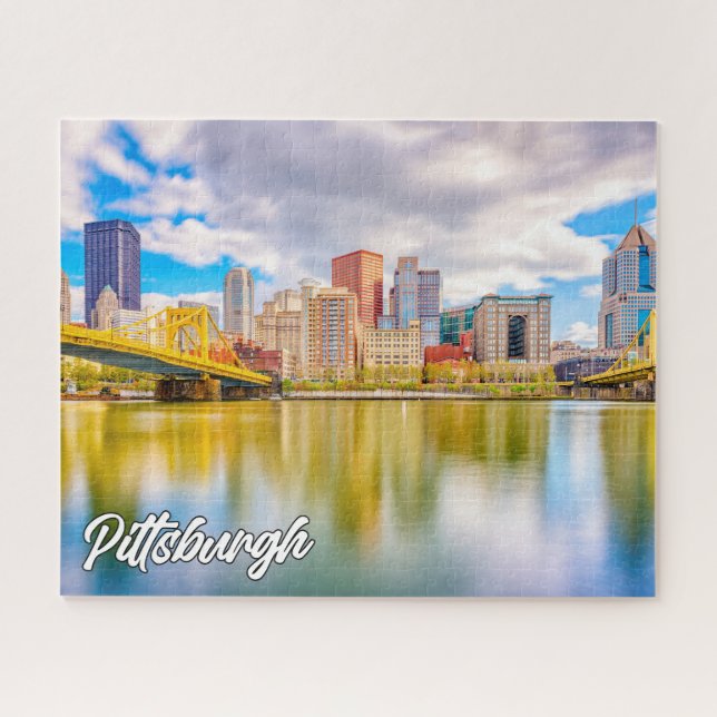 Sunset Over Pittsburgh, Pennsylvania Jigsaw Puzzle (Horizontal)