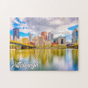 Sunset Over Pittsburgh, Pennsylvania Jigsaw Puzzle