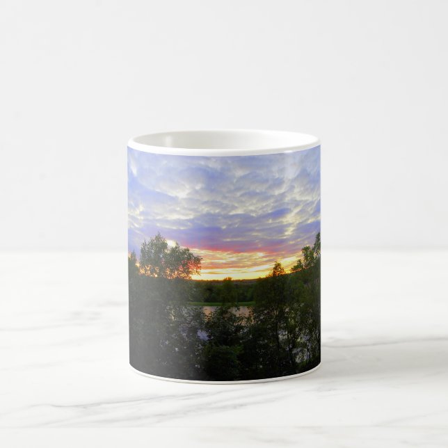 Sunset over Pond Coffee Mug (Center)
