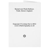 SUNSET OVER POOLE HARBOUR, POOLE, DORSET, ENGLAND. (Back)