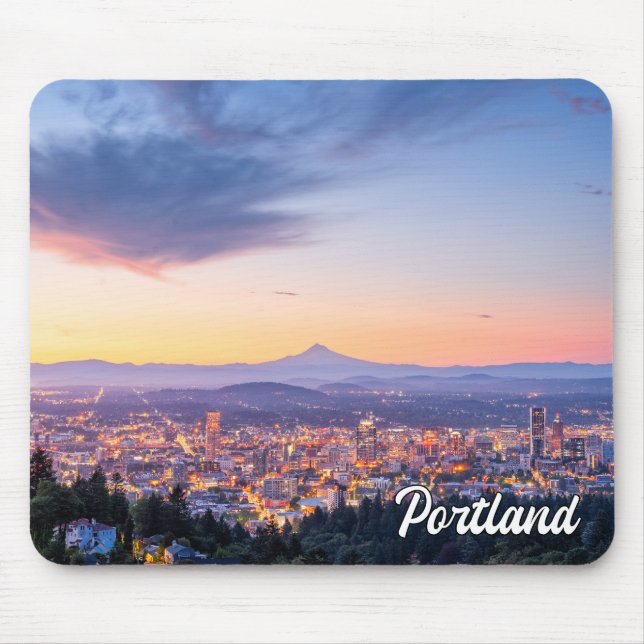 Sunset Over Portland, Oregon Mouse Pad (Front)
