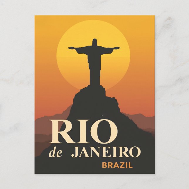 Sunset Over Rio de Janeiro Postcard (Front)