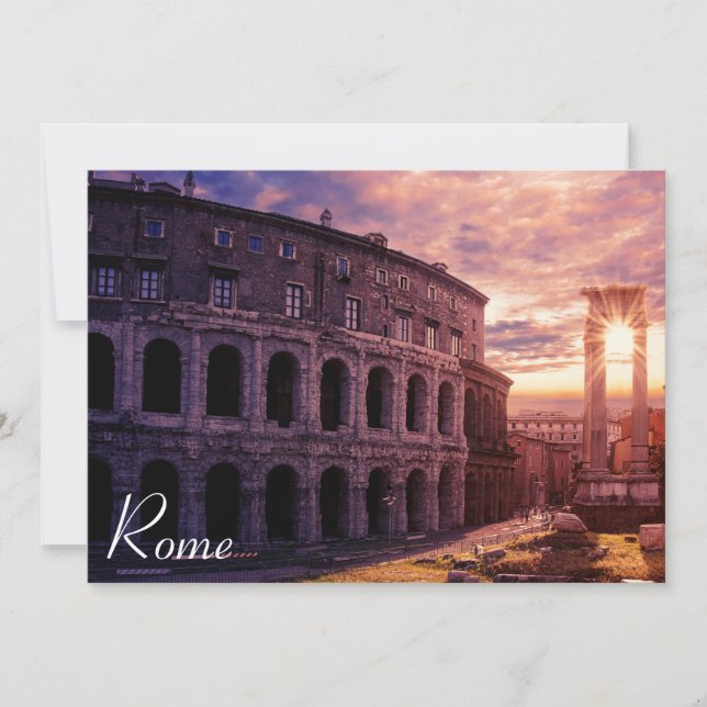 Sunset over Rome Colosseum in Rome (Front)