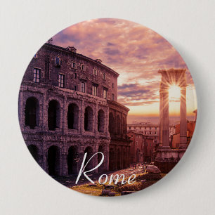 Sunset over Rome Colosseum in Rome Button