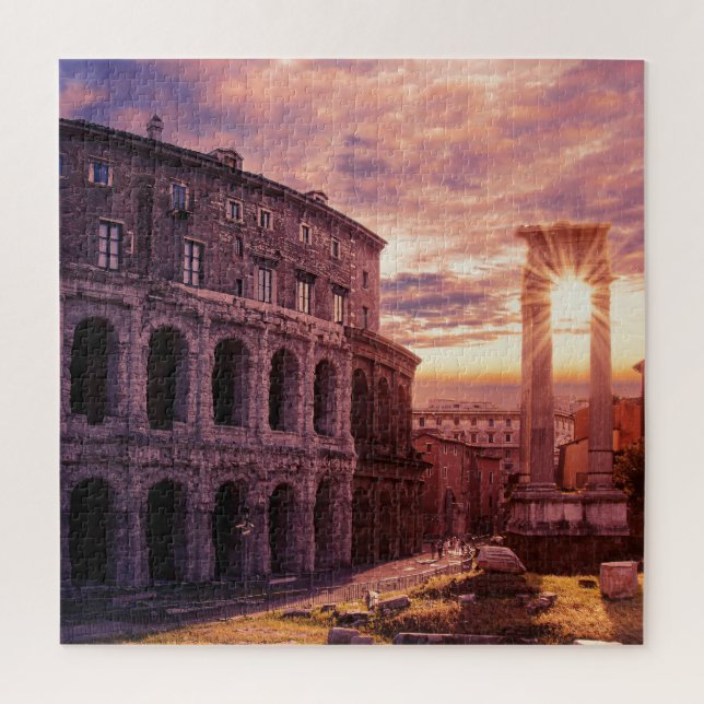 Sunset over Rome Colosseum in Rome Jigsaw Puzzle (Vertical)