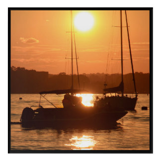 Sunset over Sailboats Acrylic Print