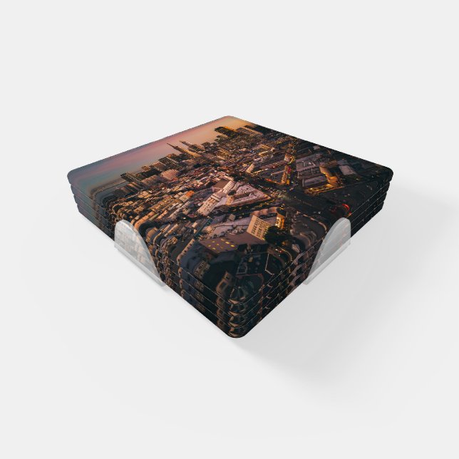 Sunset Over San Francisco Financial District Coaster Set (Set)