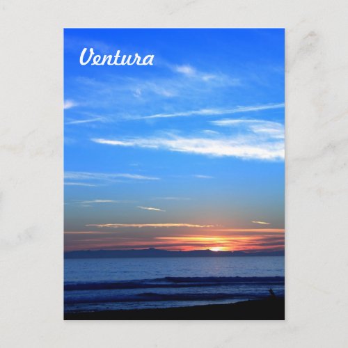 Sunset Over Santa Cruz Island Postcard