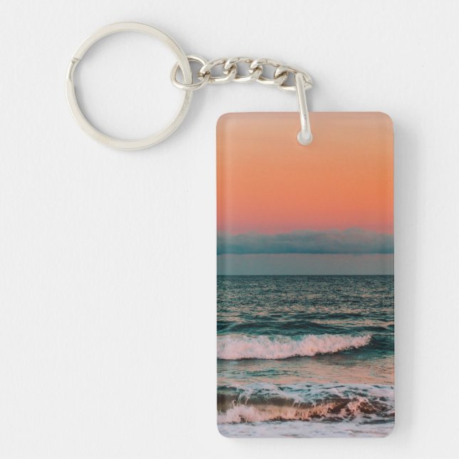 sunset over sea keychain (Front)