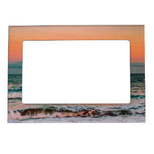 sunset over sea magnetic frame