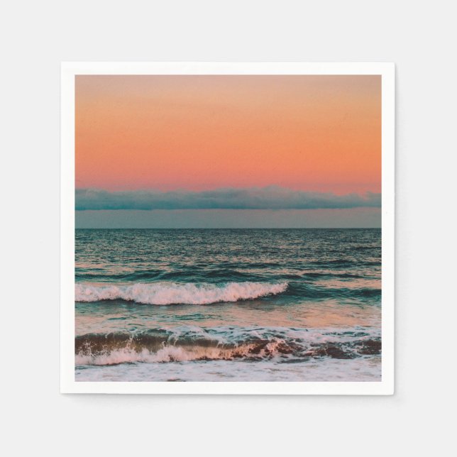 sunset over sea napkins (Front)