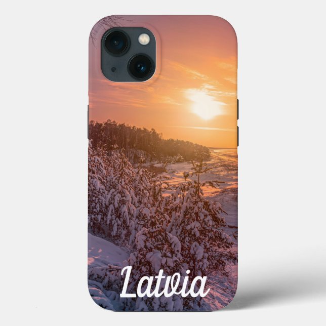 Sunset over snow sea coast Case-Mate iPhone case (Back)
