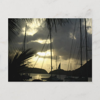 Sunset over Sopers Hole Postcard