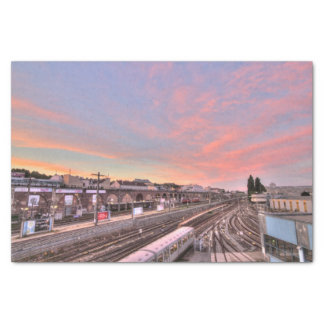 Sunset Over Spittelau, Vienna Austria Tissue Paper