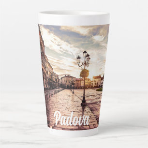 Sunset over square in Padova in Italy Latte Mug