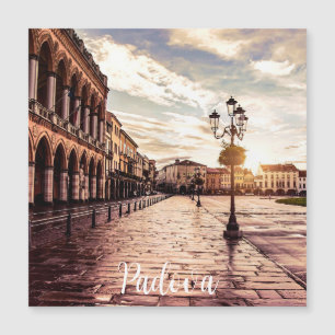 Sunset over square in Padova in Italy Magnet