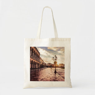 Sunset over square in Padova in Italy Tote Bag