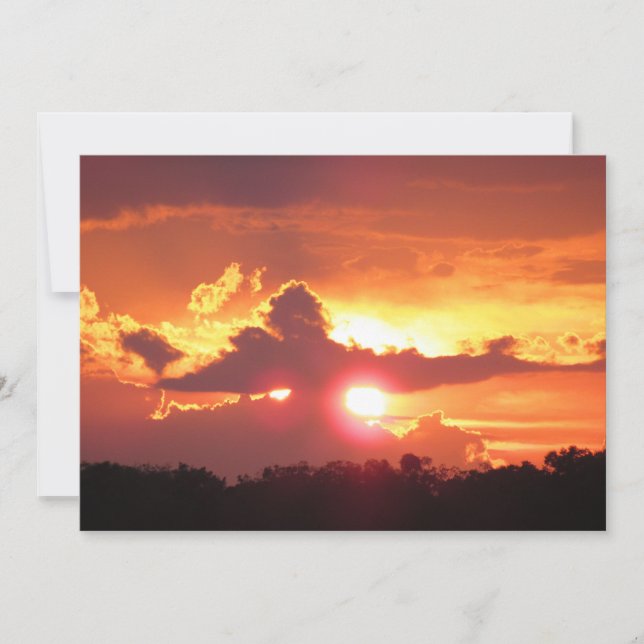 Sunset over St. Augustine, Florida - Flat card (Front)