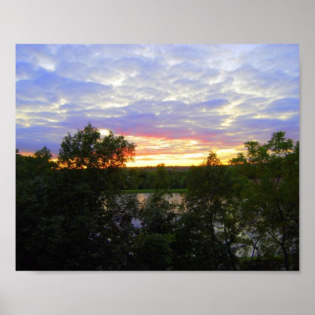 Sunset over Stilwell Pond (10x8 inches) Poster (Front)