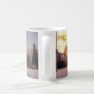 Sunset over street in Riga Coffee Mug