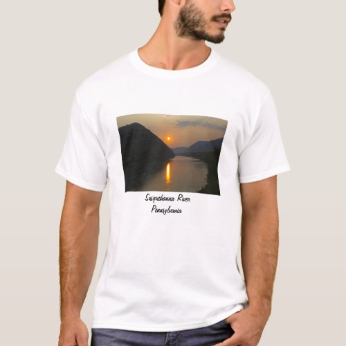 Sunset over Susquehanna River Pennsylvania T_Shirt