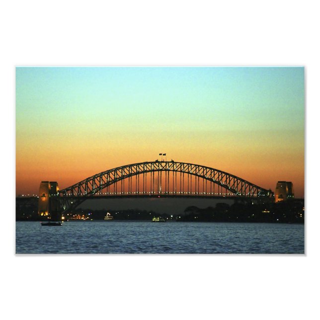 Sunset over Sydney Harbor Bridge, Australia Photo Print (Front)