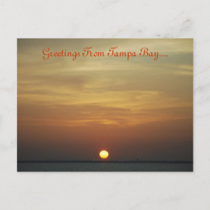 Sunset Over Tampa Bay Post Card