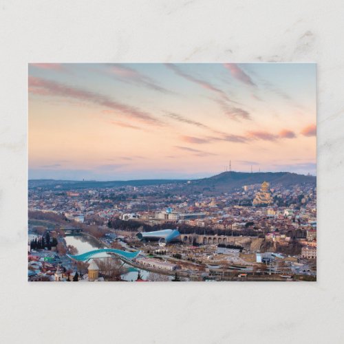 Sunset over Tbilisi Postcard