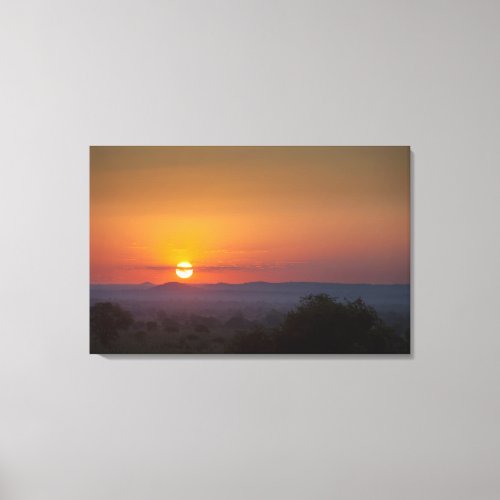 Sunset Over The African Landscape Canvas Print