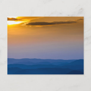 Sunset Over the Allegheny Mountains, West Virginia Postcard