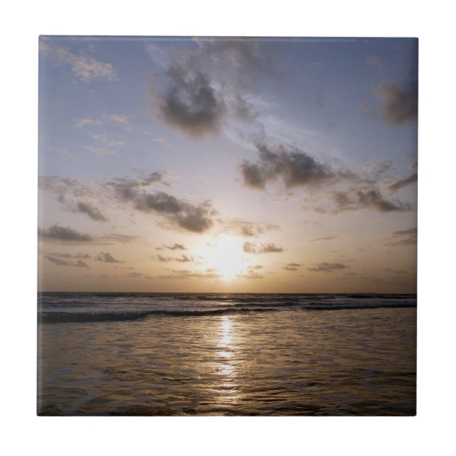 Sunset over the Arabic Sea Ceramic Tile (Front)