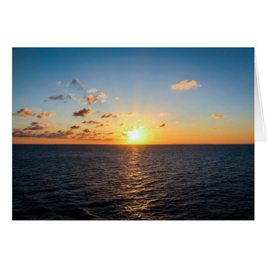 Sunset Over The Atlantic Ocean Cards (Front Horizontal)
