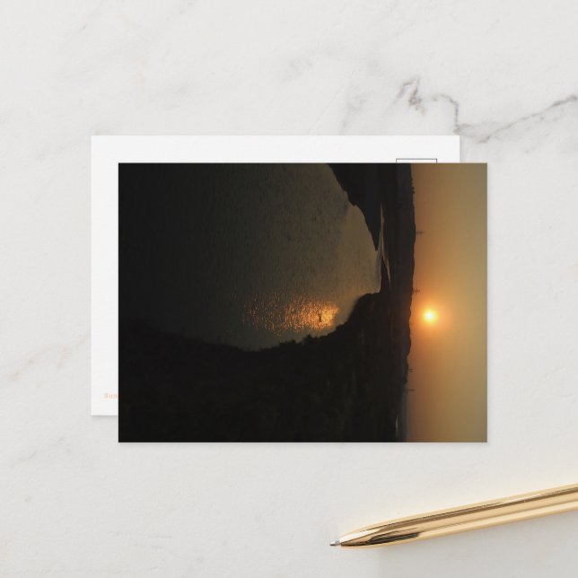 Sunset Over the Black River Postcard (Front/Back In Situ)