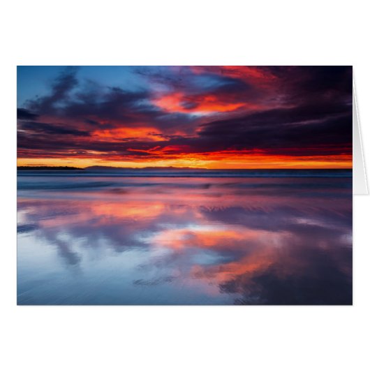Sunset over the Channel Islands, CA Cards (Front Horizontal)