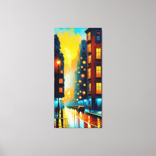 Sunset over the City Canvas Print