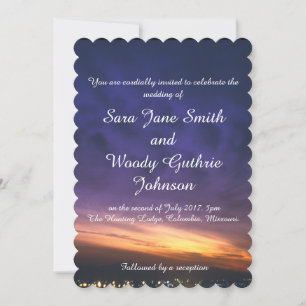 Sunset Over The Desert Wedding Invitations