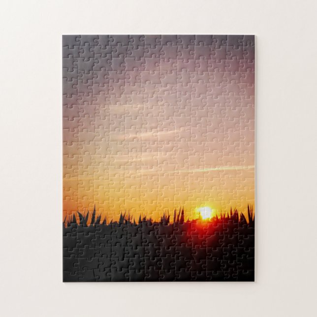 Sunset Over The Field Of Corn Jigsaw Puzzle (Vertical)